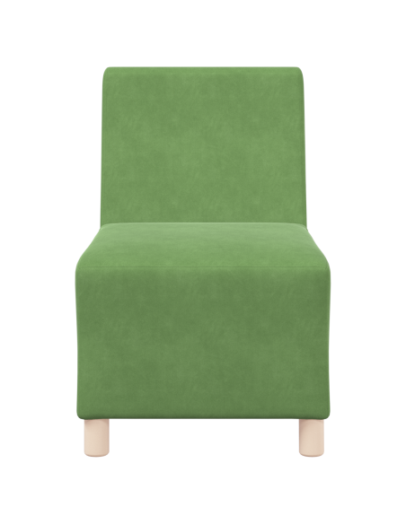 Poltrone Divano 3 pcs Verde chiaro 55 x 74 x 82 cm Velluto