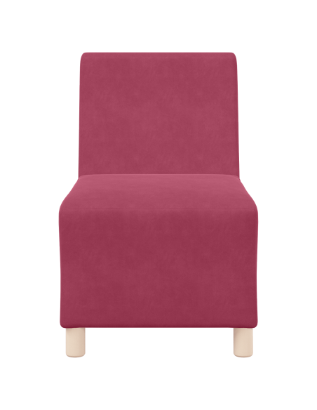 Poltrone Divano 3 pcs Rosso vino 55 x 74 x 82 cm Velluto