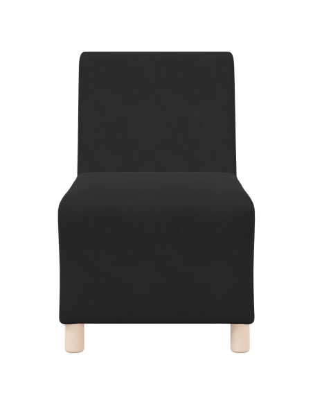 Poltrone Divano 3 pcs Nero 55 x 74 x 82 cm Velluto