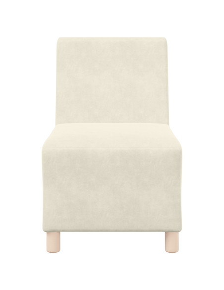 Poltrone Divano 3 pcs Crema 55 x 74 x 82 cm Velluto