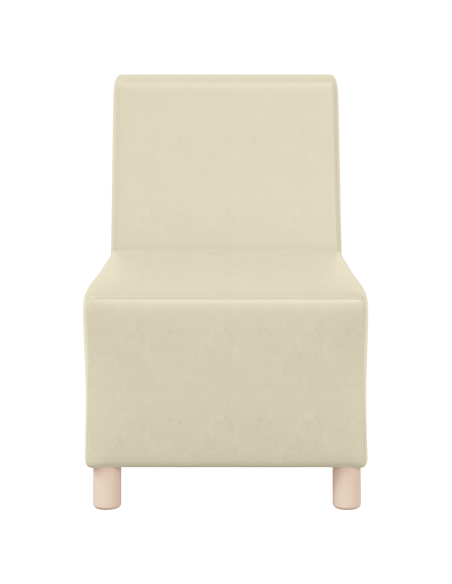Poltrone Divano 3 pcs Crema 55 x 74 x 82 cm Pelle sintetica