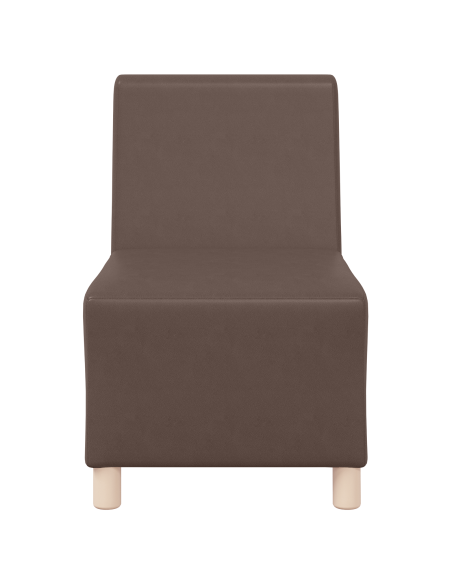 Poltrone Divano 3 pcs Marrone 55 x 74 x 82 cm Pelle sintetica