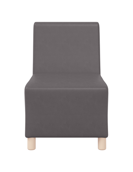 Poltrone Divano 3 pcs Grigio 55 x 74 x 82 cm Pelle sintetica
