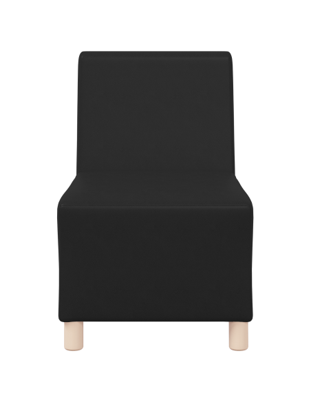 Poltrone Divano 3 pcs Nero 55 x 74 x 82 cm Pelle sintetica