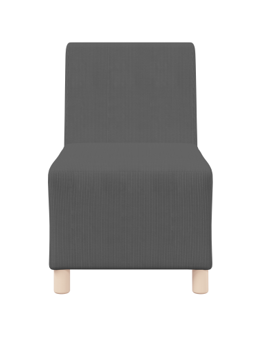 Unità di Divano Modulare Senza Braccioli 3 pcs Grigio scuro