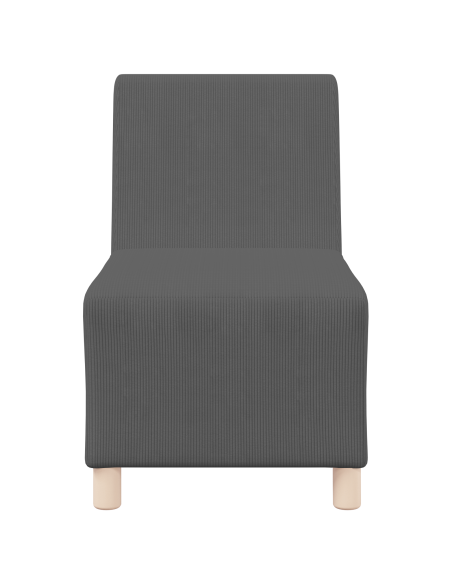 Unità di Divano Modulare Senza Braccioli 3 pcs Grigio scuro