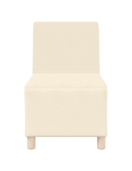 Unità di Divano Modulare Senza Braccioli 3 pcs Crema