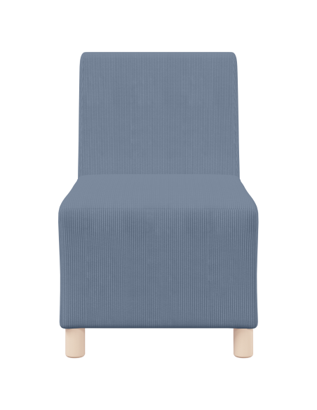 Sofa Chiar 3 pcs Blu 55 x 74 x 82 cm Tessuto in velluto a coste