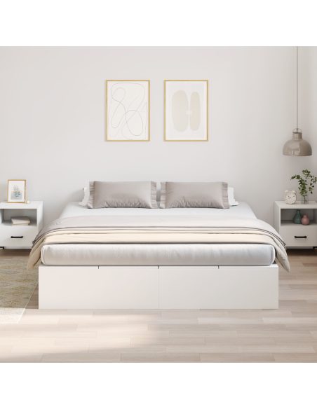 Struttura Letto con archiviazione Bianco 180 x 200 cm Legno