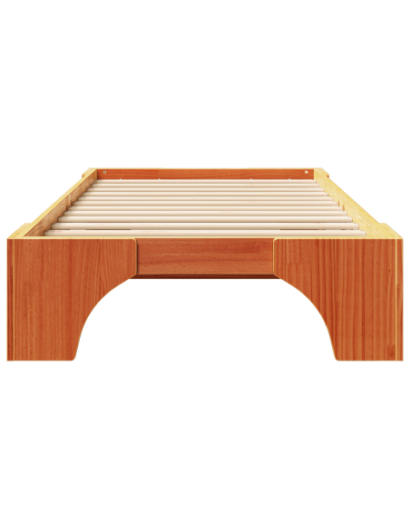 Struttura del letto Cera marrone 80 x 200 cm