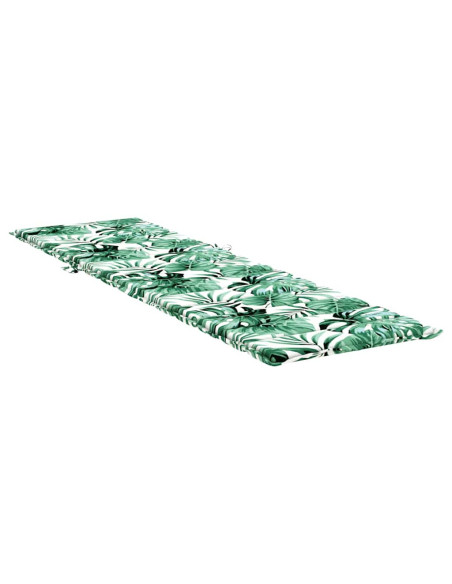 Cuscino Lounger Motivo Foglia 200 x 70 x 3 cm Tessuto Oxford