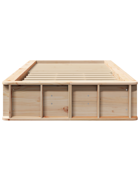 Struttura del letto Marrone 100 x 200 cm Pino massello