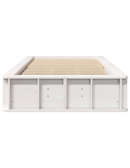 Struttura del letto Bianco 100 x 200 cm Pino massello