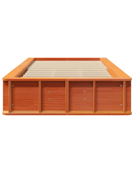 Struttura del letto Cera marrone 100 x 200 cm legno