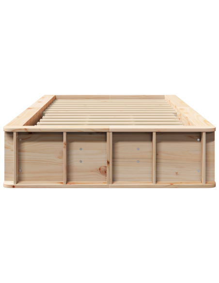 Struttura del letto con archiviazione Marrone 90 x 190 cm legno