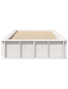 Struttura del letto Bianco 90 x 190 cm Pino massello