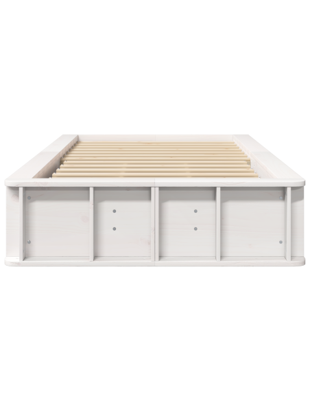 Struttura del letto con archiviazione Bianco 90 x 190 cm legno