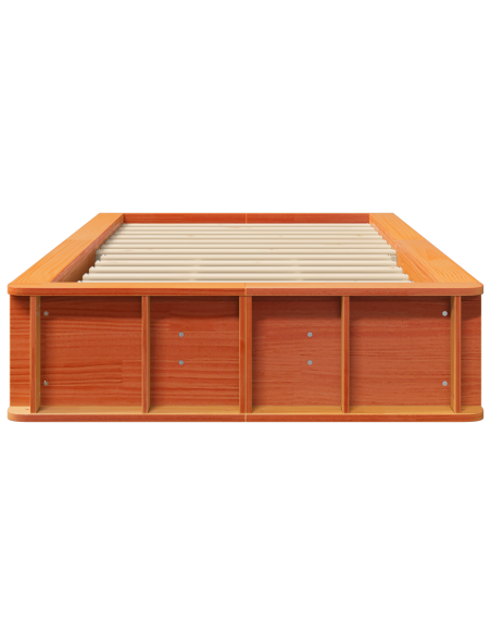 Struttura del letto Cera marrone 90 x 190 cm Legno massello