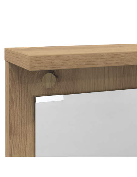 Appendiabiti a muro rovere artigianale 84 x 10 x 80 cm