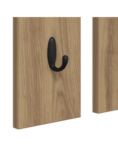 Appendiabiti a muro rovere artigianale 84 x 10 x 80 cm 2