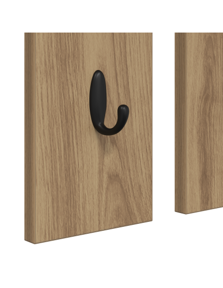Appendiabiti a muro rovere artigianale 84 x 10 x 80 cm
