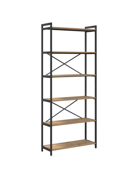 Libreria rovere artigianale 80 x 30 x 188 cm Legno multistrato