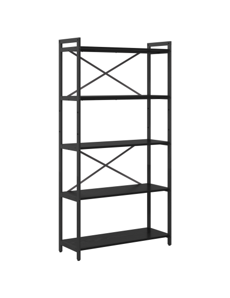 Libreria Rovere nero 80 x 30 x 153 cm Legno multistrato