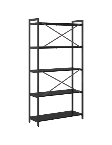 Libreria Rovere Nero 80 x 30 x 155 cm Legno multistrato