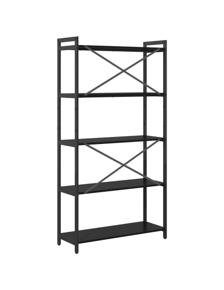 Libreria Rovere nero 80 x 30 x 153 cm Legno multistrato