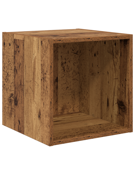 Armadietto a muro con lo scaffale Legno vecchio 37 x 37 x 37 cm