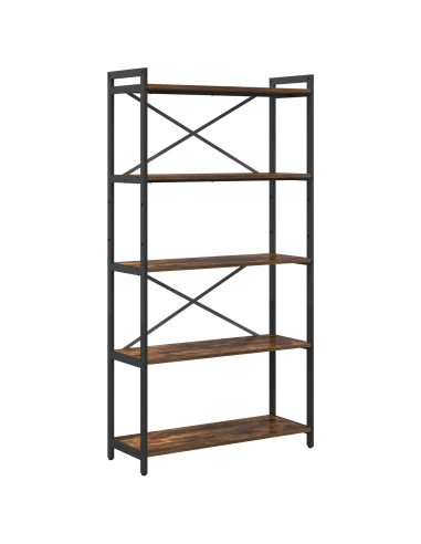 Libreria Rovere fumé 80 x 30 x 155 cm Legno multistrato