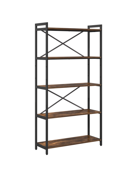 Libreria Rovere fumé 80 x 30 x 155 cm Legno multistrato