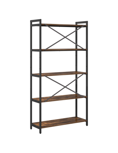 Libreria Rovere fumé 80 x 30 x 155 cm Legno multistrato