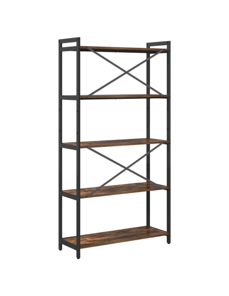 Libreria Rovere fumé 80 x 30 x 155 cm Legno multistrato