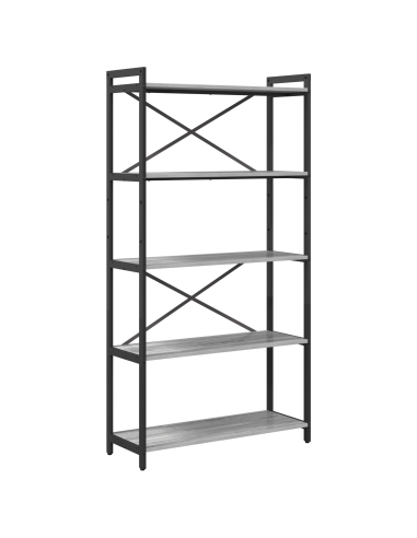 Libreria Grigio sonoma 80 x 30 x 155 cm Legno multistrato