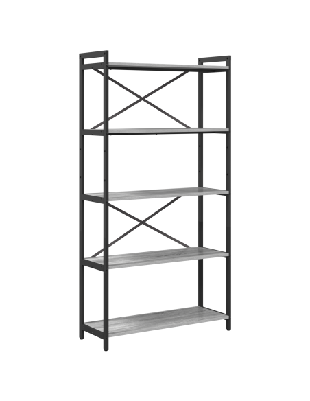 Libreria Grigio sonoma 80 x 30 x 155 cm Legno multistrato