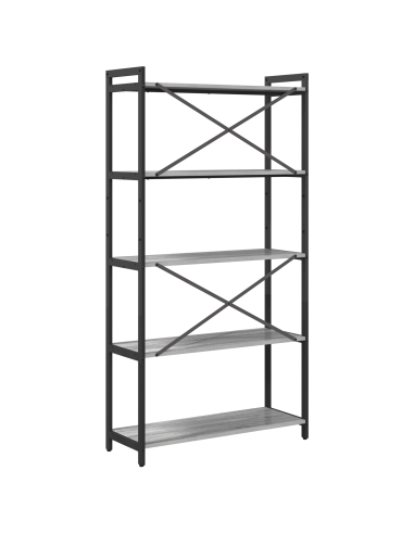 Libreria Grigio sonoma 80 x 30 x 155 cm Legno multistrato