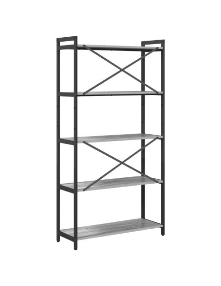 Libreria Grigio sonoma 80 x 30 x 155 cm Legno multistrato