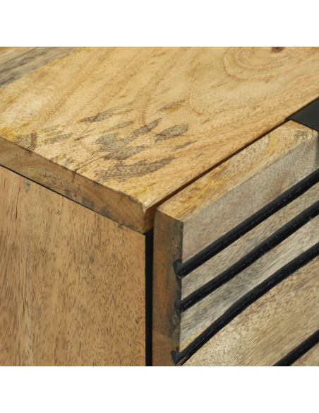 Set di Credenze con cassetto 2 pcs Naturale 60 x 33,5 x 75 cm