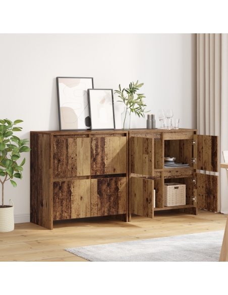 Credenza 2 pcs Legno vecchio 70 x 41 x 75 cm Legno multistrato
