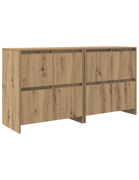 Credenza con porta 2 pcs rovere artigianale 70 x 41 x 75 cm