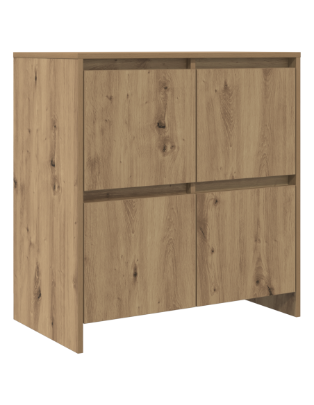 Credenza con porta 2 pcs rovere artigianale 70 x 41 x 75 cm