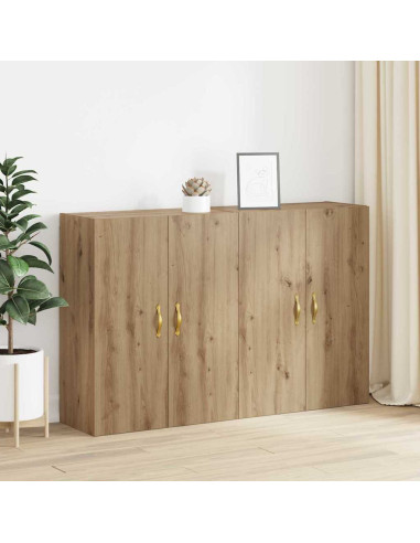 Mobiletto a muro 2 pcs Rovere artigianale 69,5 x 34 x 90 cm