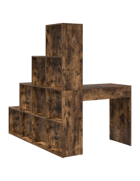 Scrivania ad angolo Rovere fumo 101,5 x 149,5 x 149,5 cm