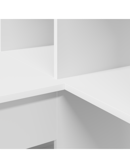 Scrivania ad angolo Bianco Standard Legno ingegnerizzato e MDF