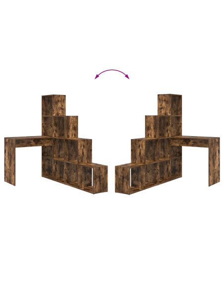 Scrivania ad angolo Rovere fumé 101,5 x 149,5 x 149,5 cm