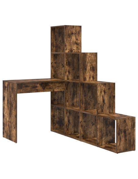 Scrivania ad angolo Rovere fumo 101,5 x 149,5 x 149,5 cm