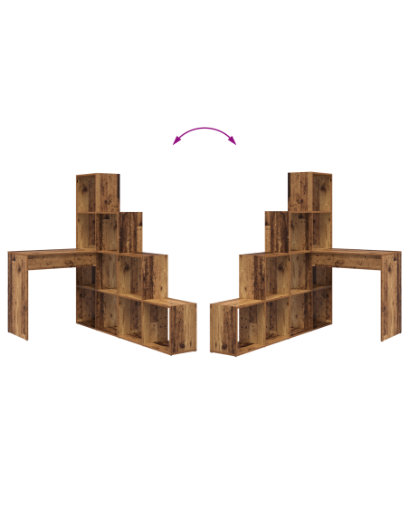 Scrivania ad angolo Legno vecchio 101,5 x 149,5 x 149,5 cm