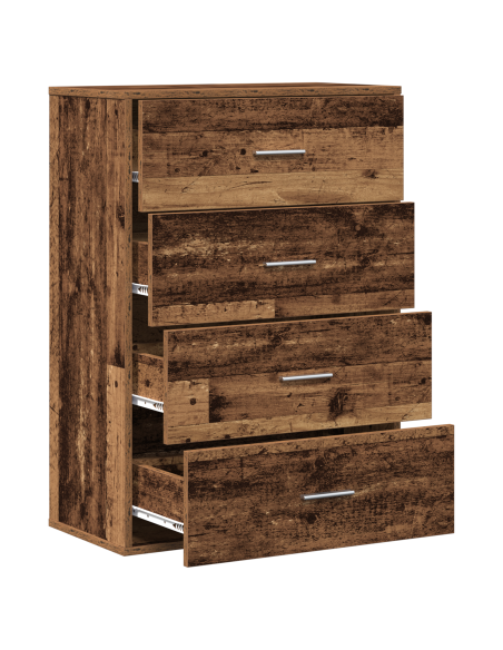 Credenza con cassetto Legno vecchio 60 x 31 x 84 cm Truciolare