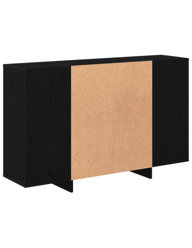 Credenza Rovere Nero 120 x 30 x 75 cm Legno multistrato